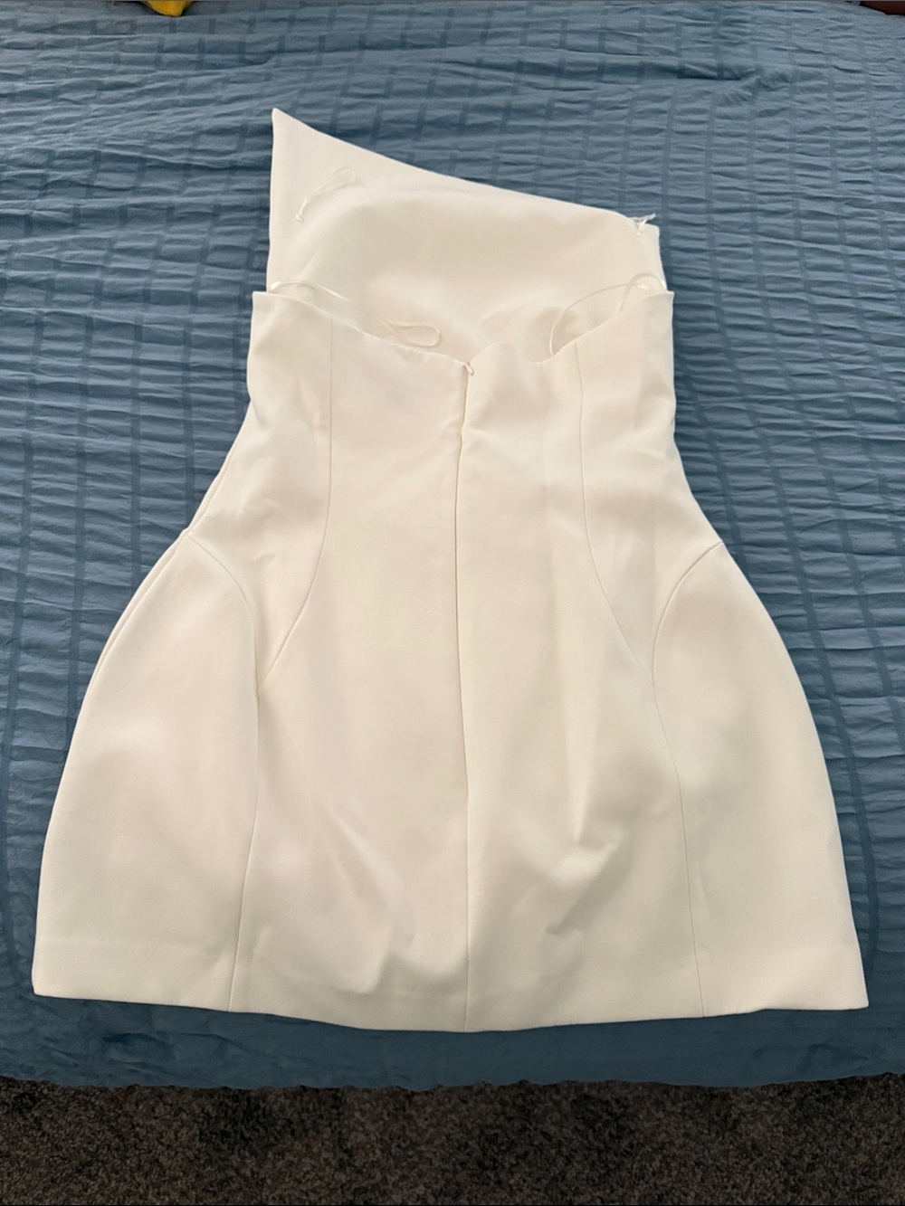 Zara asymmetric neck mini dress - Picture 8 of 9